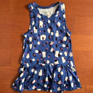 Hanna Andersson Blue Dress with Polka Dots